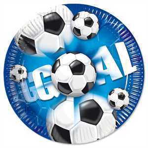 Party Teller Fussball Goal, 10er Pack, 23 cm, Party Deko Motto-Party am Kindergeburtstag, Geburtstag