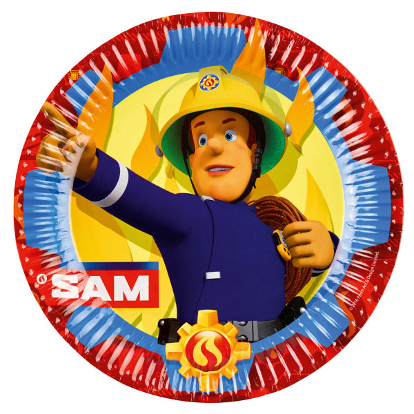 Feuerwehrmann Sam Teller Deko Kindergeburstag