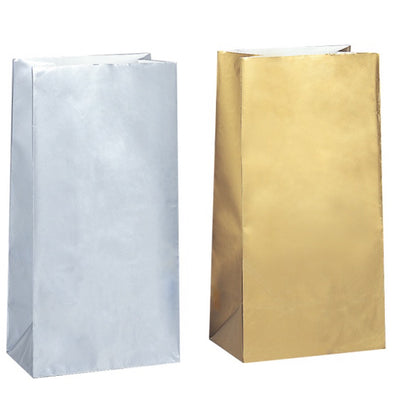 Papiertüte / Mitgebsel-Säckli / Give-away bag, 10er Pack, Gold / Silber