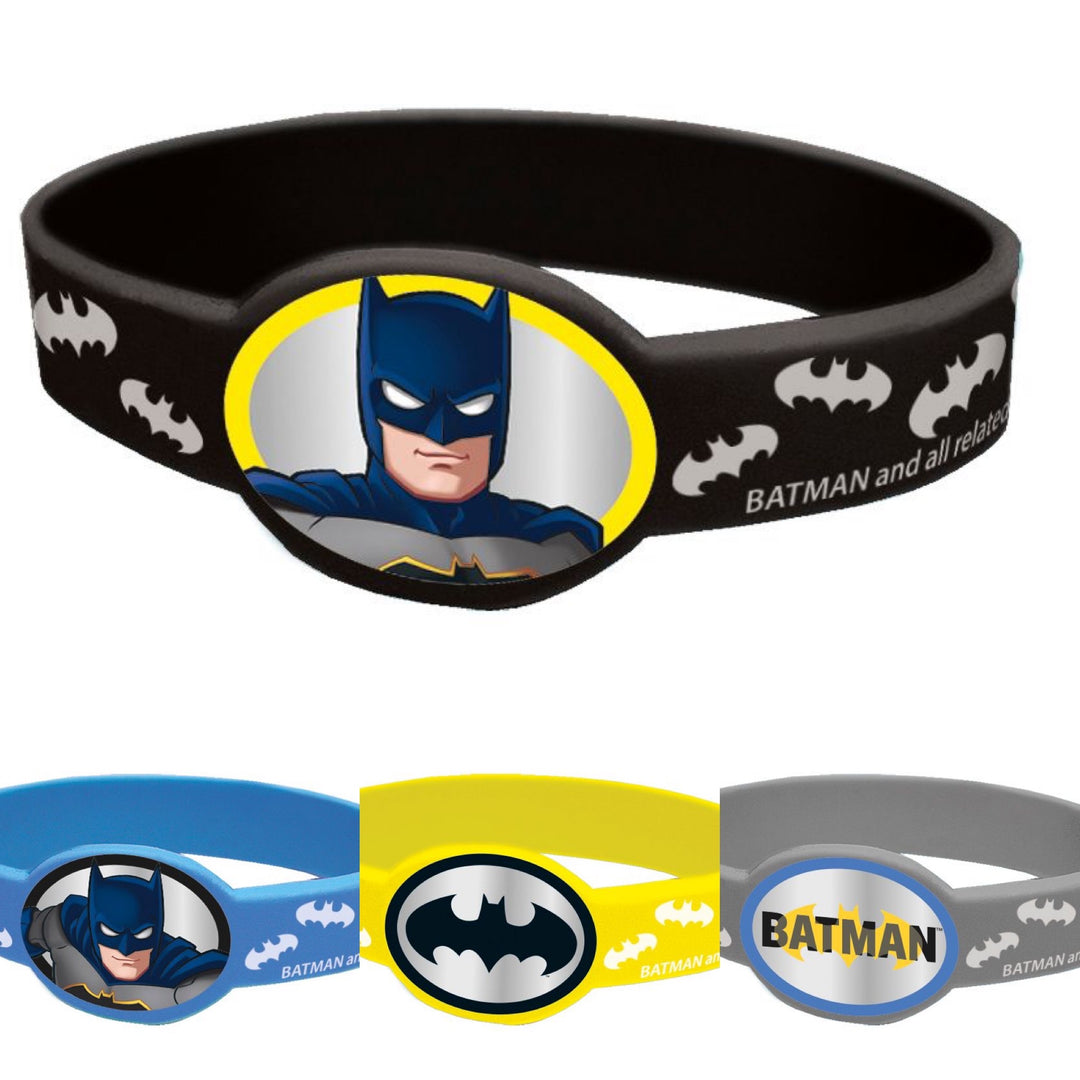 Gummiarmbänder Batman, 4er Pack, Gastgeschenk