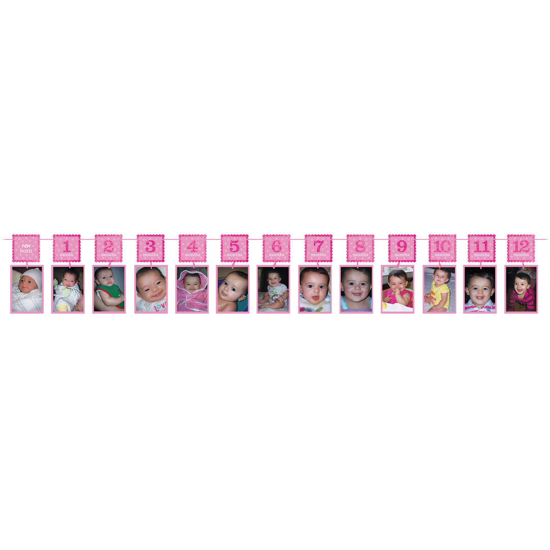 Fotogirlande 1-12, 1. Geburtstag, 3.65m, Party Deko Motto-Party am Kindergeburtstag, Geburtstag