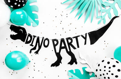 Dino Party Banner, Geburtstagsdeko, 90cm