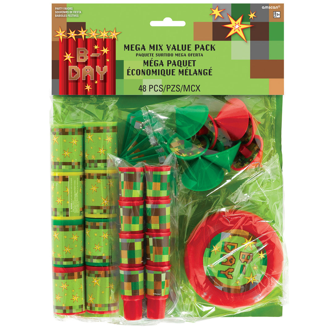 Gaming Minecraft Party Deko Kindergeburtstag Mitgebsel Set