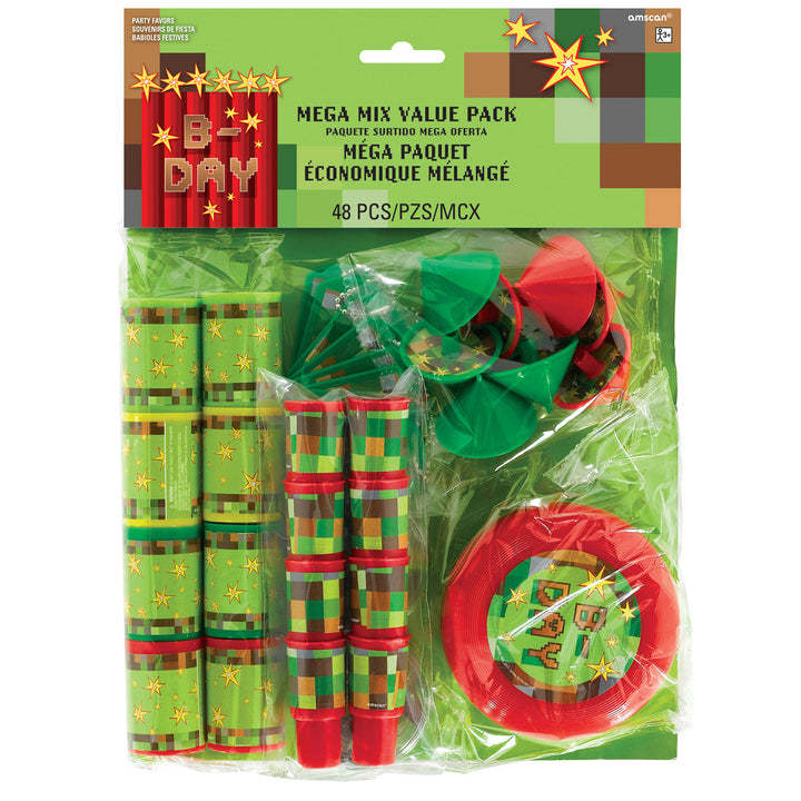 Gaming Minecraft Party Deko Kindergeburtstag Mitgebsel Set