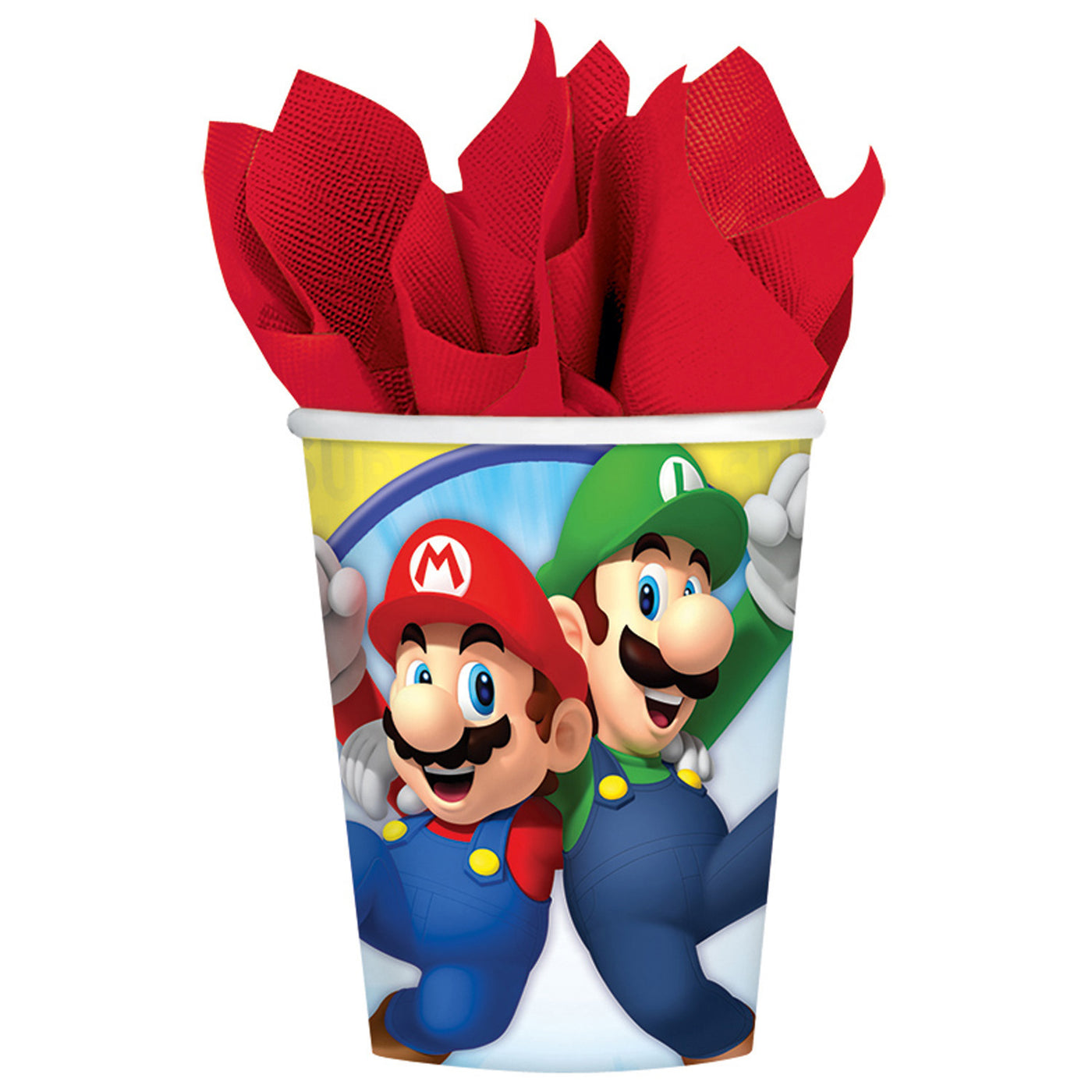 Party Becher, Super Mario Bros. / Gaming Party, 8er Pack, Pappe