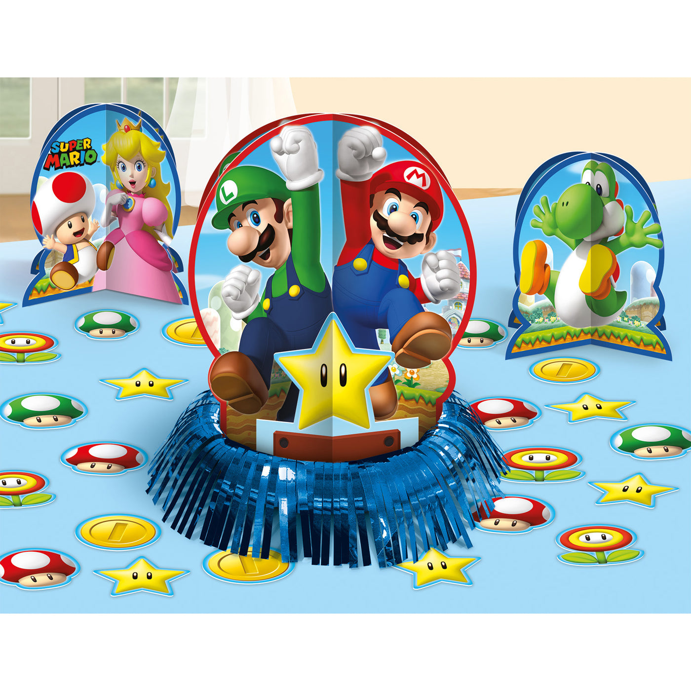 Gaming Party Super Mario Bros Deko Kindergeburtstag Tischdeko Set
