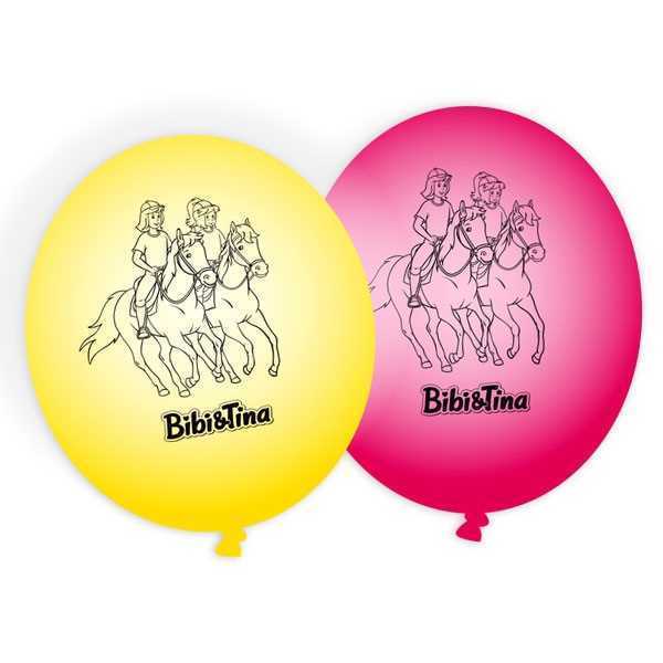 Luftballons, Bibi und Tina, 8er Pack, Party Deko Motto-Party am Kindergeburtstag, Geburtstag