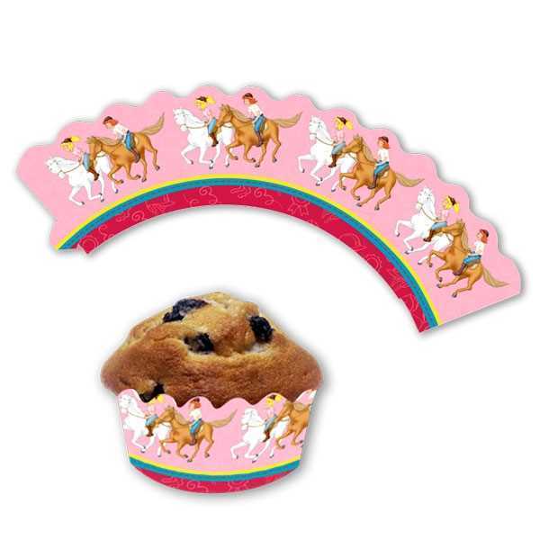 Muffinbanderolen, Bibi und Tina 12er Pack, 20cm