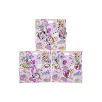 Prinzessinnen Kinder Schmuck-Set, rosa, 1 Kette plus 2 Ohrringe