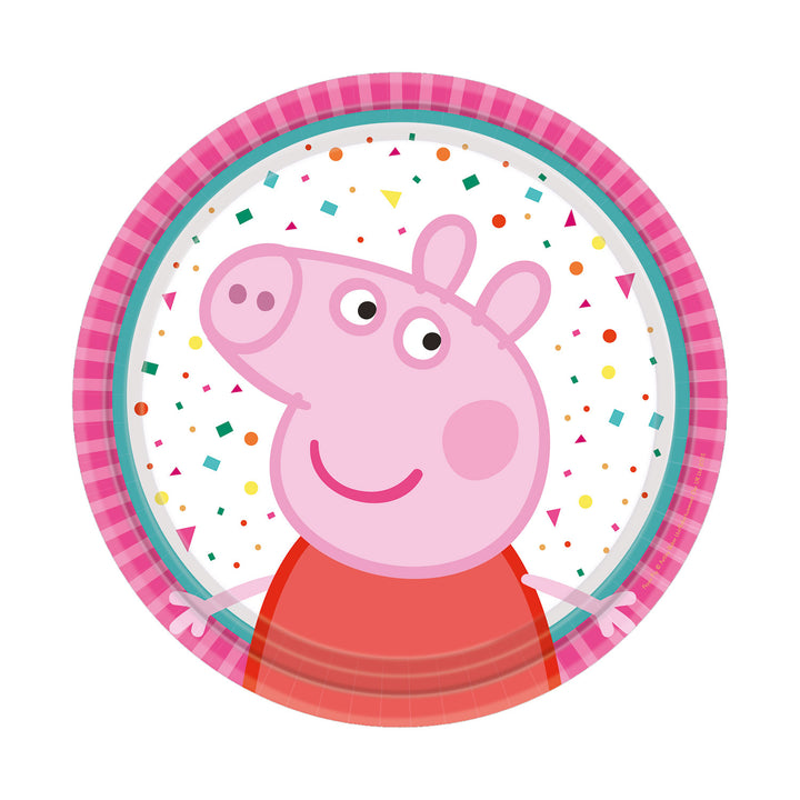 Kuchen Teller, Peppa Pig, NEU, 8er Pack, 18 cm, Party Deko Motto-Party am Kindergeburtstag, Geburtstag
