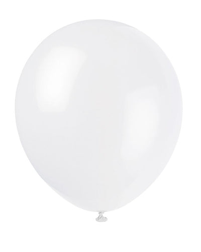 Luftballons, unifarben weiss, 10er Pack