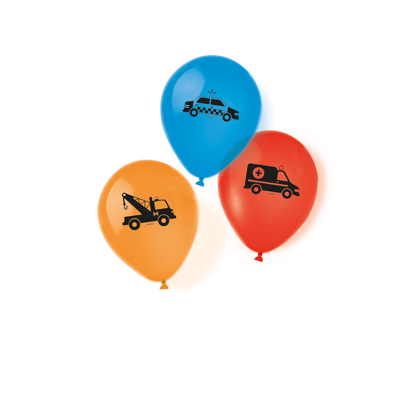 Luftballons Auto On the road 6er Pack Deko Kindergeburtstag