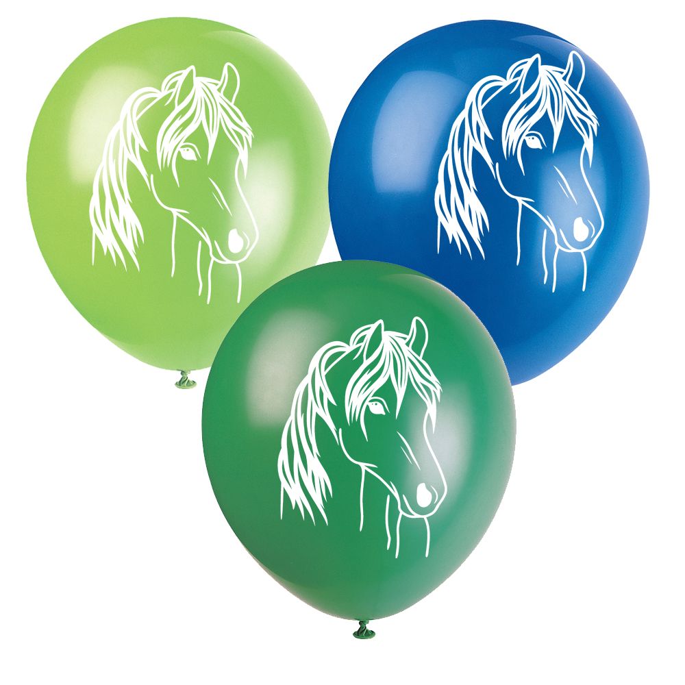 Luftballons Pferd und Fohlen, 8er Pack, 29cm