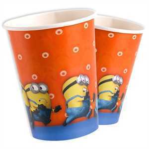 Party-Becher, Minions, 8er Pack, Pappe, Party Deko Motto-Party am Kindergeburtstag, Geburtstag