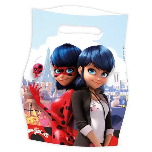 Mitgebsel Tüten, Miraculous, Ladybug, 6er Pack