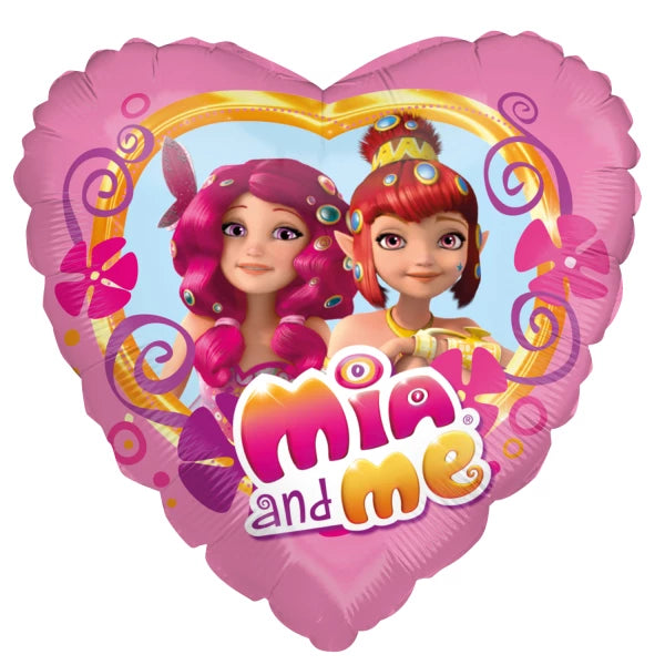 Mia and me Folienballon - Herz Mia und Yuko