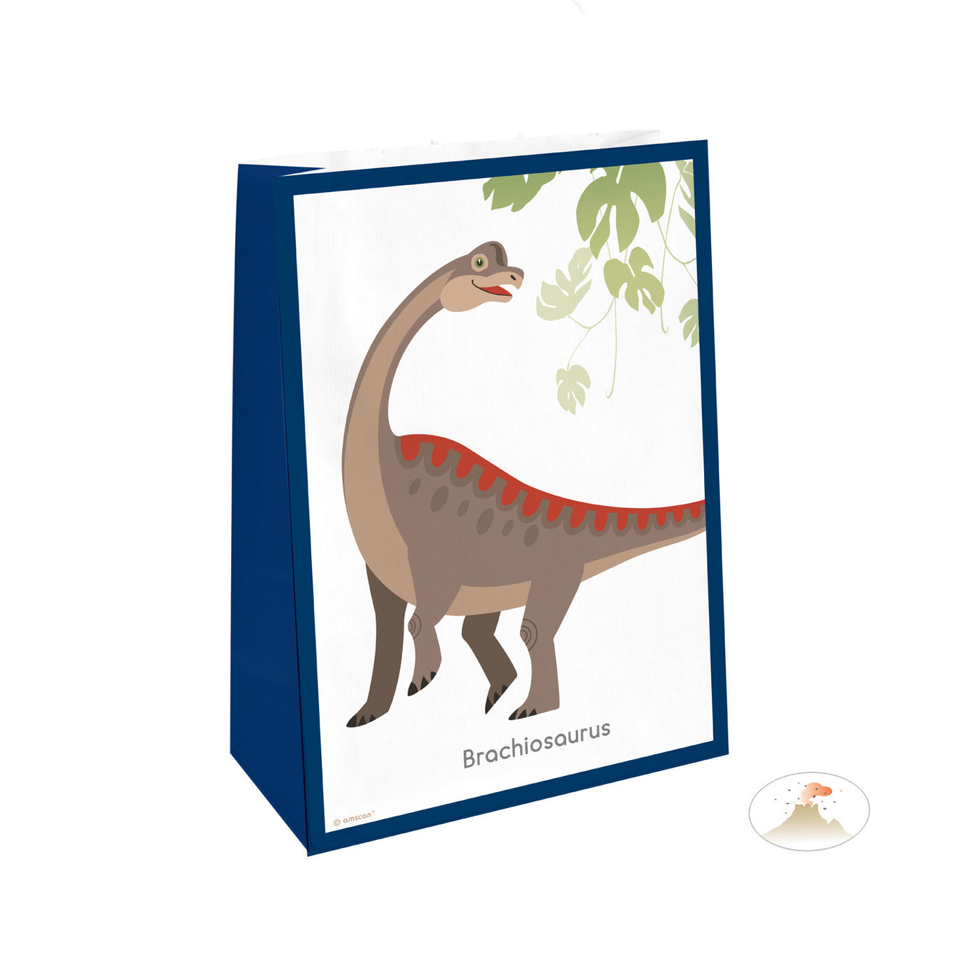 Mitgebsel Tüten Dinosaurier mit Stickern, 4er Pack, Papier