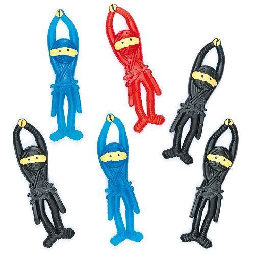 Elastische fliegende Gummi-Ninjas, 6er Pack