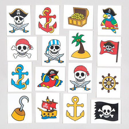 Tatuaggi, pirati, omaggio, 24 pezzi image