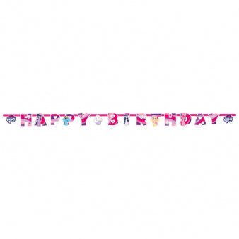 Buchstabenkette Happy Birthday, "My Little Pony", Papier, 2.37m, Party Deko Motto-Party am Kindergeburtstag, Geburtstag