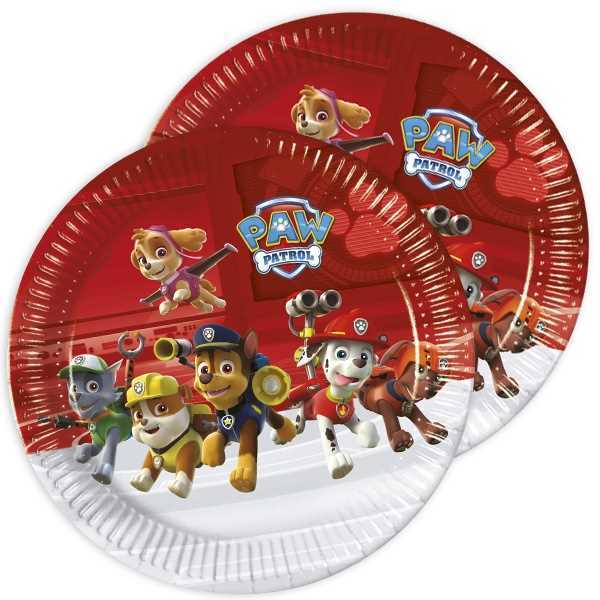 Party Teller Paw Patrol 2019, 8er Pack, 23cm, Party Deko Motto-Party am Kindergeburtstag, Geburtstag