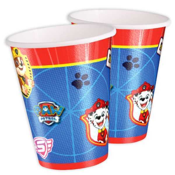 Party Becher Paw Patrol, NEU, 8er Pack, 250ml, Party Deko Motto-Party am Kindergeburtstag, Geburtstag