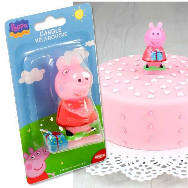 Kerzen Figur, Peppa Pig, 1 Stück, Party Deko Motto-Party am Kindergeburtstag, Geburtstag