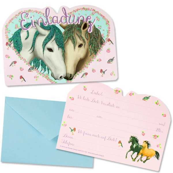 Einladung Pferde, 8er Pack inkl. Umschläge