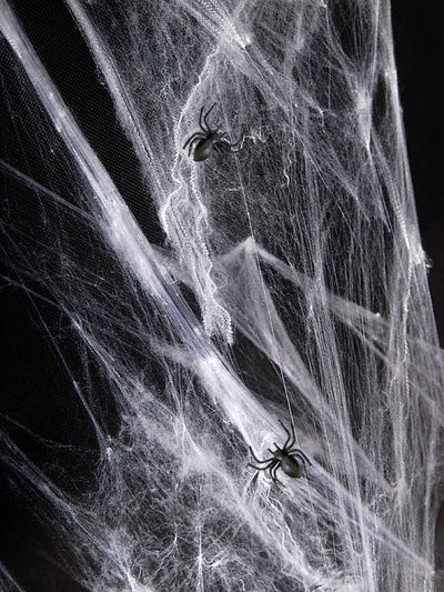 Spinnen-Netz Deko, Halloween, 60gr, weiss