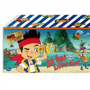Tischdecke, Jake & die Nimmerlandpiraten, 1.2m x 1.8m, abwaschbar, Party Deko Motto-Party am Kindergeburtstag, Geburtstag