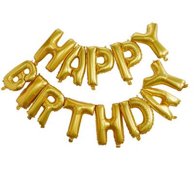 Happy Birthday Folienballon-Set Girlande, gold