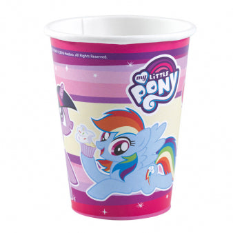 Party Becher, My little Pony, 8er Pack, Pappe, Party Deko Motto-Party am Kindergeburtstag, Geburtstag