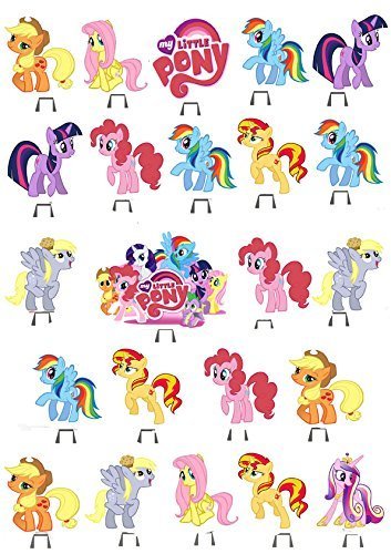Muffin Deko, My Little Pony, 23Stk, Esspapier, Geburtstagskuchen, Muffins, Kindergeburtstag, Motto-Party