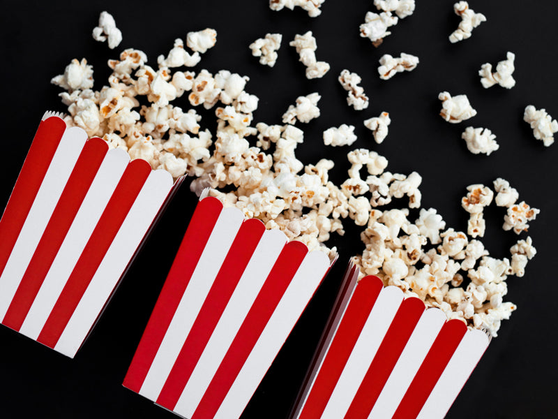 Popcorn Tüte, weiss-rot gestreift, 6er Pack kinderparties-shop