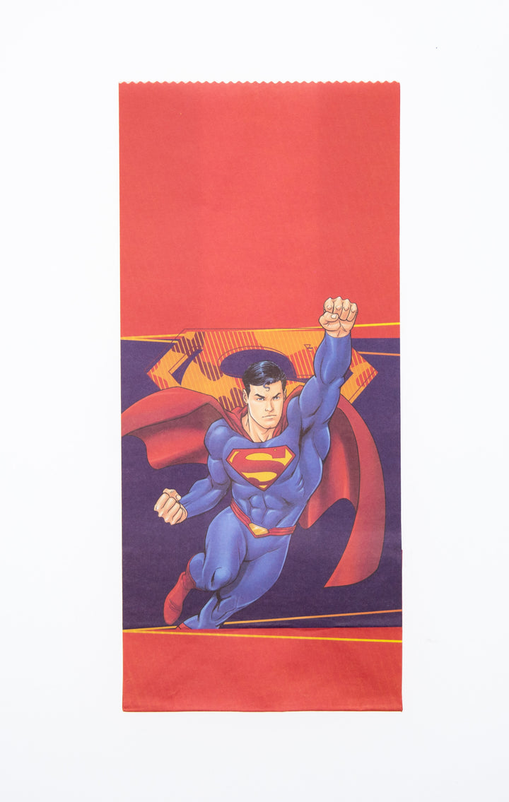 Superman Party-Tüte Papier inkl. Sticker kinderparties-shop