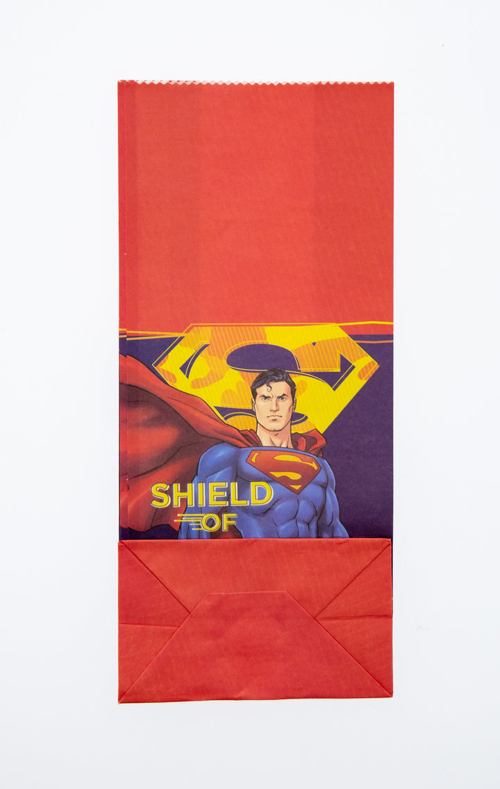 Superman Party-Tüte Papier inkl. Sticker kinderparties-shop