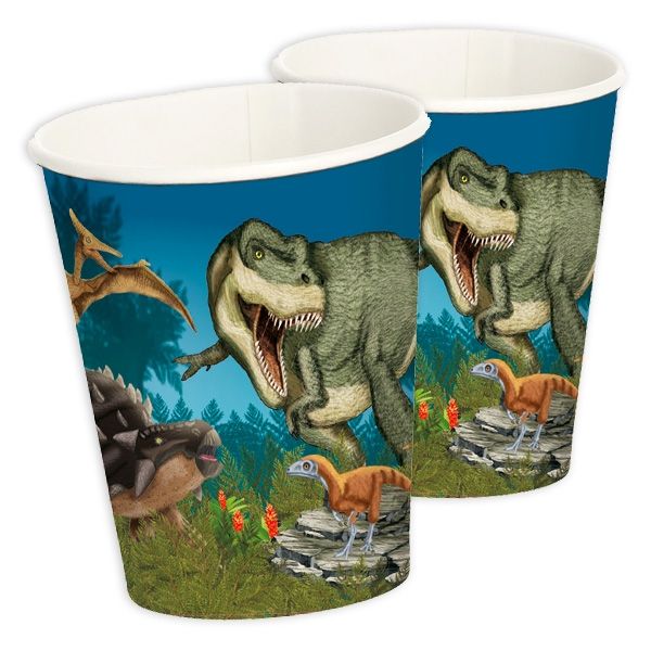 Party Becher Dinosaurier, Pappe, 200ml