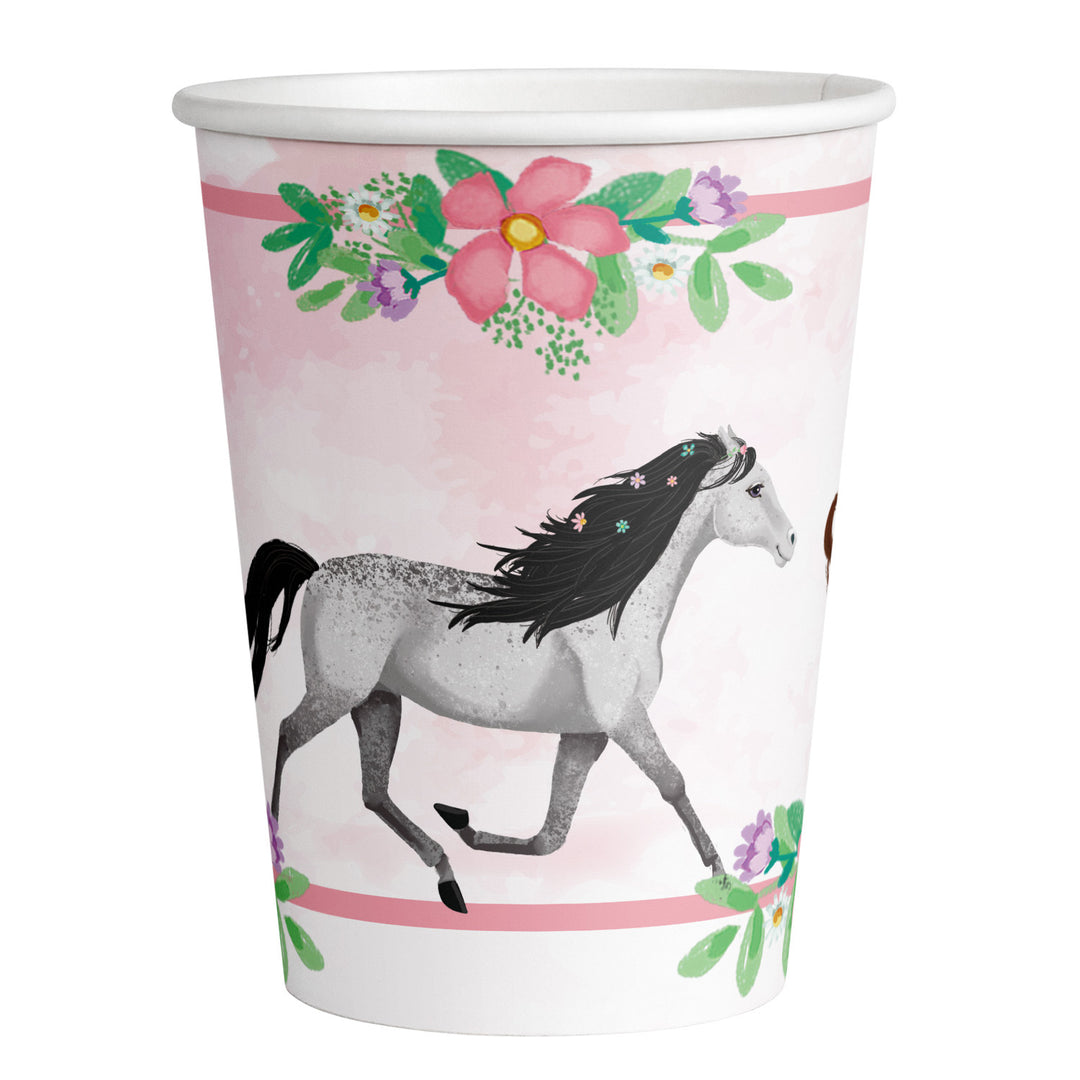 Party Becher Pferde Beautiful Horses, 8er Pack, 250ml