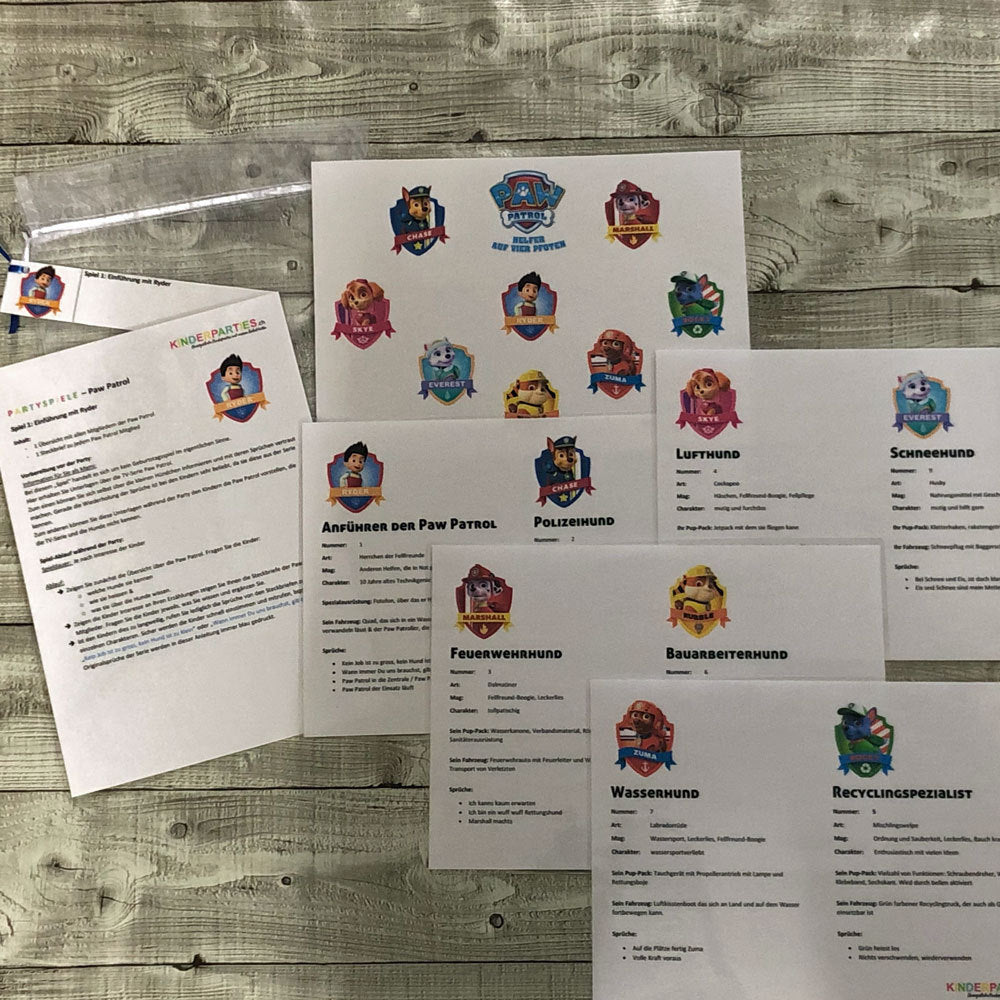 Spiele Verleihkiste Paw Patrol Party