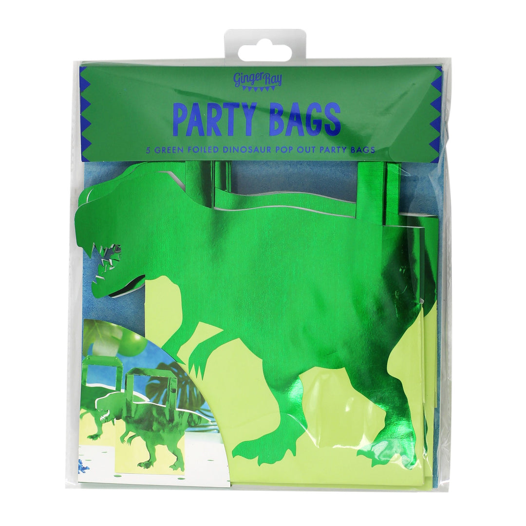 Dino Pop Out Mitgebseltüten, T-Rex, 5er Pack