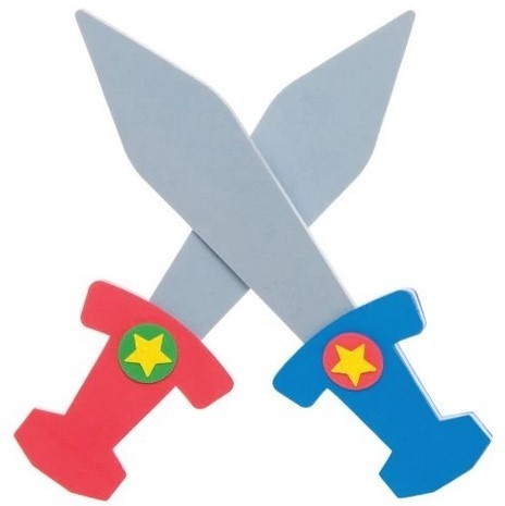 Schwert- und Schild-Bastelsets, Moosgummi, für 2 Kinder