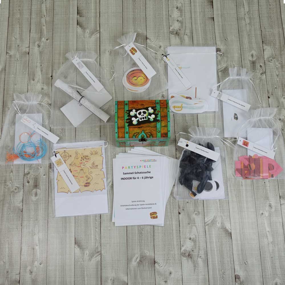 Spiele Verleihkiste: Schatzsuche Indoor & Outdoor kinderparties-shop