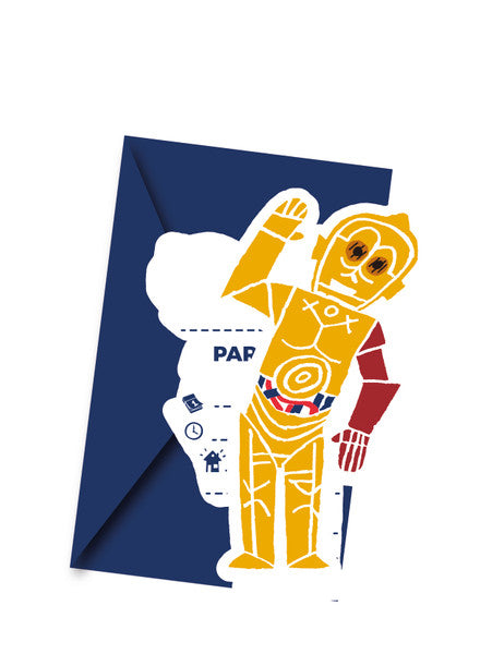 Einladungskarten Star Wars Forces C3PO