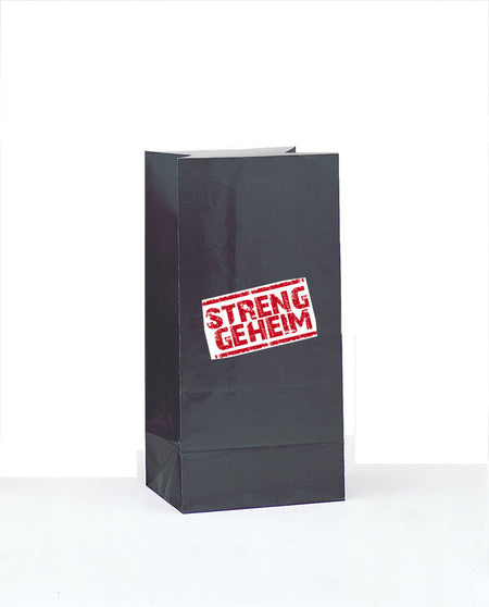 Mitgebsel Tüte, 12er Pack, inkl. 12 Streng Geheim Sticker image