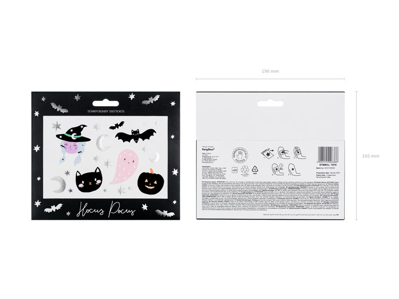 Halloween Tattoos, abwaschbar, 20 Motive kinderparties-shop