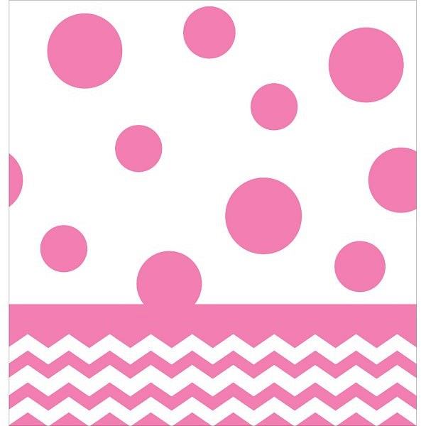 Tischdecke, Chevron pink, Folie, 1.37 x 2.74 m
