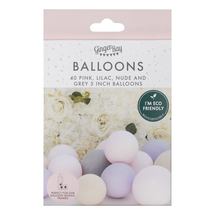 Mosaik Ballone - ideal zum Befüllung von Zahlenrahmen - 40er Pack, versch. Farben kinderparties-shop