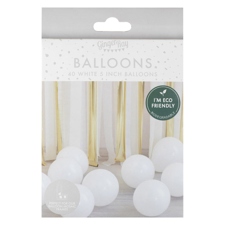 Mosaik Ballone - ideal zum Befüllung von Zahlenrahmen - 40er Pack, versch. Farben kinderparties-shop