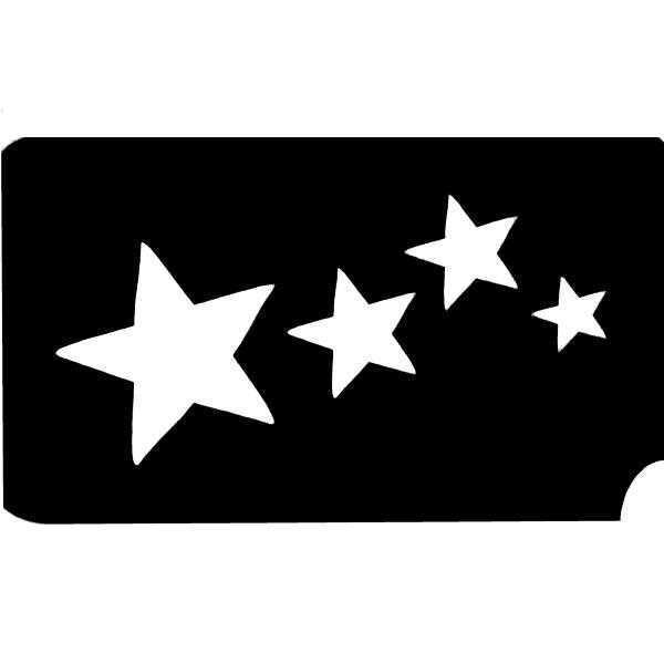 Glitzertattoos, Schablone, Sterne