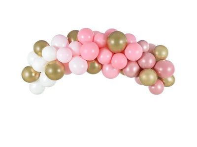 Ballongirlande rosa, DIY Girlande, 60 Ballons inkl. 2m Ballonband